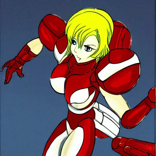 Image similar to samus aran as anime character by hiromu arakawa