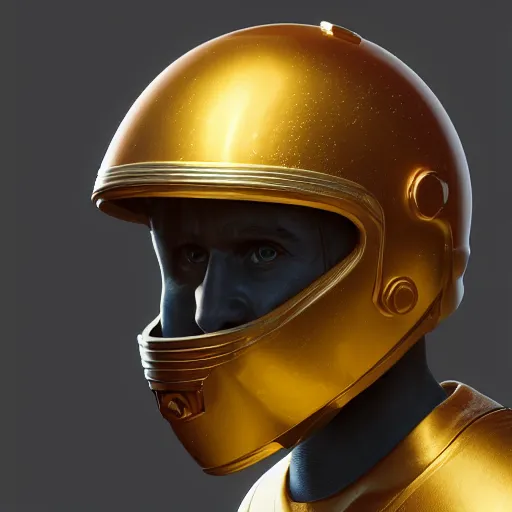 Image similar to a close up of a person wearing a helmet, a raytraced image by Filip Hodas, zbrush central contest winner, space art, vray tracing, hard surface modeling, zbrush