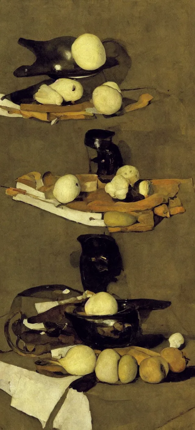 Prompt: a vanitas still life by wyeth