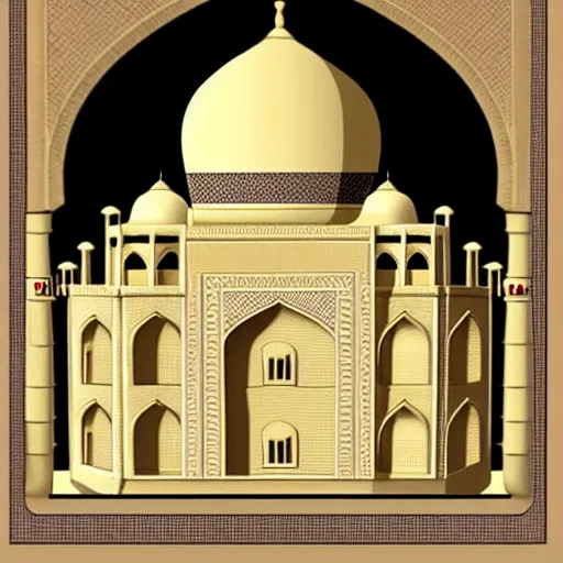 Image similar to cheese a reconstruction of the cheese taj mahal made ot of different cheeses, cheese