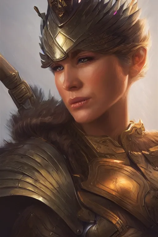 Image similar to amazon valkyrie athena, d & d, fantasy, portrait, highly detailed, headshot, digital painting, trending on artstation, concept art, sharp focus, illustration, art by artgerm and greg rutkowski and magali villeneuve