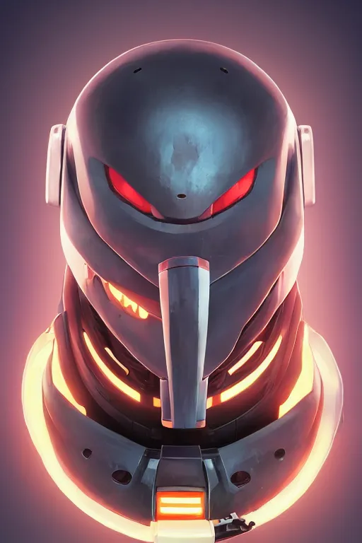 Image similar to epic mask helmet robot ninja portrait stylized as fornite style game design fanart by concept artist gervasio canda, behance hd by jesper ejsing, by rhads, makoto shinkai and lois van baarle, ilya kuvshinov, rossdraws global illumination radiating a glowing aura global illumination ray tracing hdr render in unreal engine 5