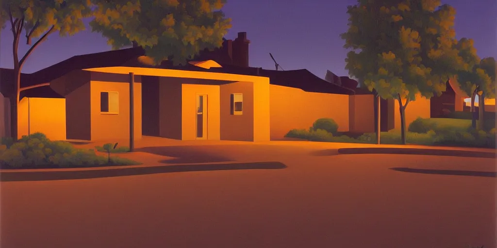 Image similar to the sign, summer evening, kenton nelson