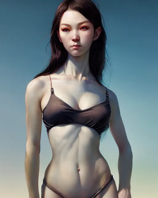 Prompt: face closup portrait view of caucasian caucasoid pale skin beauty, bikini armor, paint by ilya kuvshinov and ross tran and karol bak and stanley lau and anna dittmann and artgerm and xiaoguang sun and tian zi