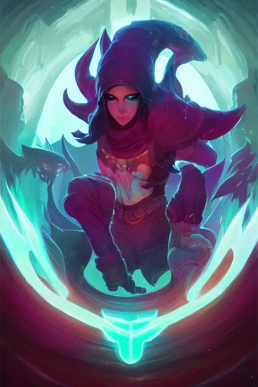 Prompt: rek'sai league of legends wild rift hero champions arcane magic digital painting bioluminance alena aenami artworks in 4 k design by lois van baarle by sung choi by john kirby artgerm style pascal blanche and magali villeneuve mage fighter assassin