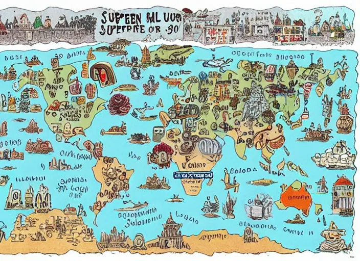 Image similar to a political map of the superstates that rule earth in the year 3 0 0 0, by mattias adolfsson, beautiful composition, amazing details, digital painting