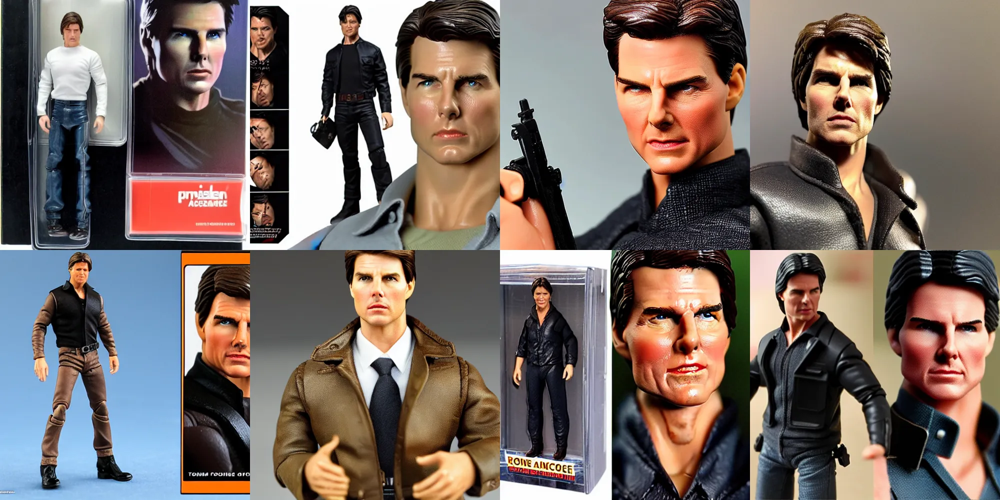 Prompt: tom cruise, resine action figure