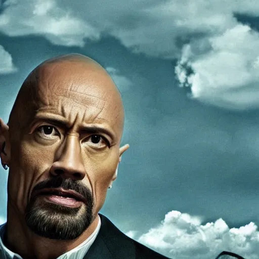 Prompt: The Rock as Walter White, Breaking Bad, high quality, 4k, high detail, drama,
