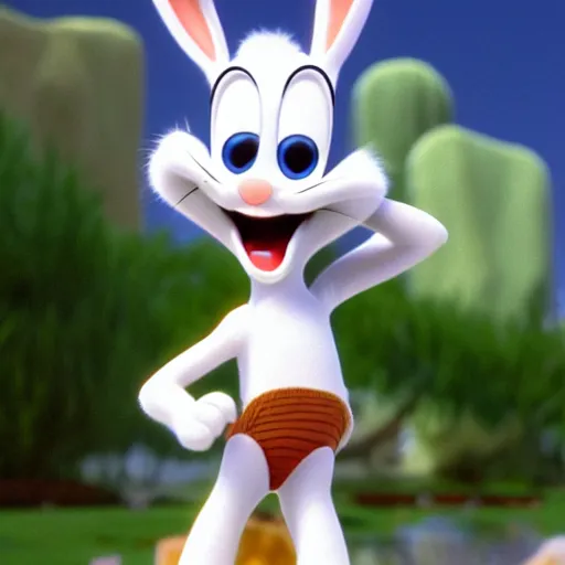 Image similar to bugs bunny rendered by pixar