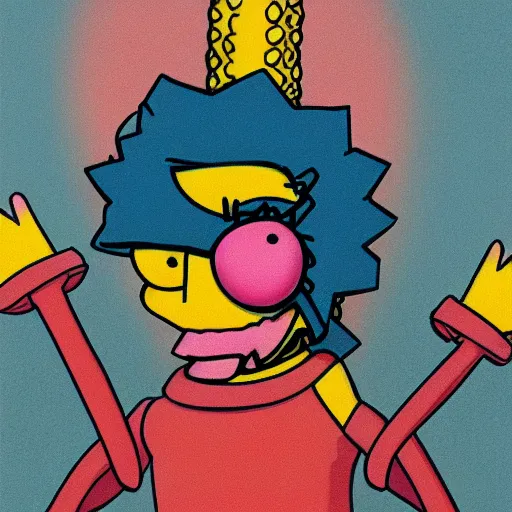 Prompt: illustration of bart simpson in the style of wayne barlowe