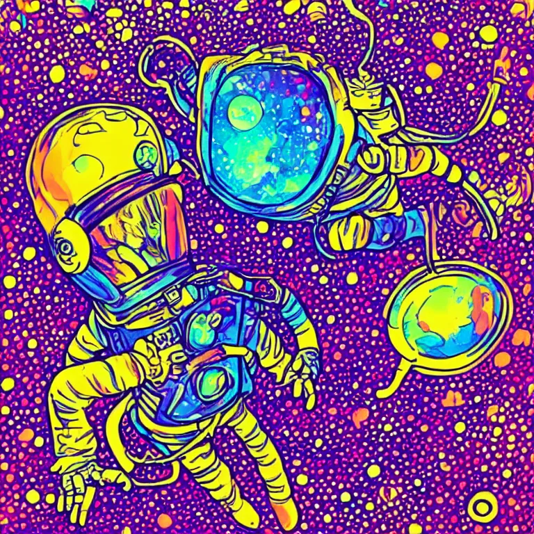 Image similar to psychedelic astronaut