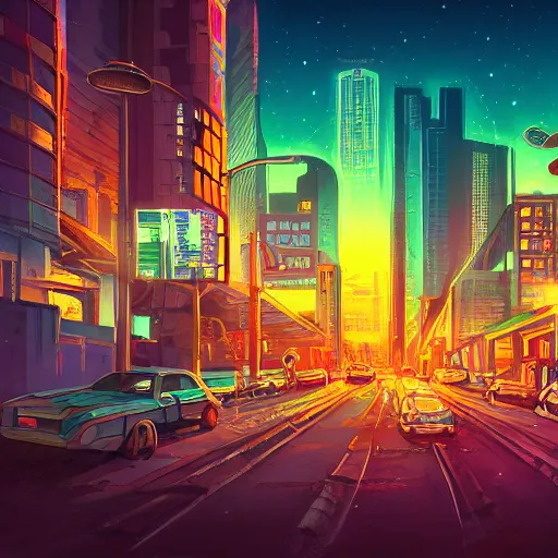 Image similar to ancient cityscape, retrowave epic art, trending on art station