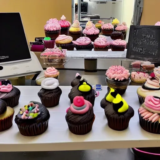 edp445 running a cupcake shop, Stable Diffusion