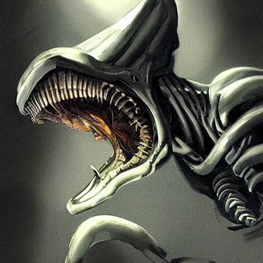 Image similar to concept art, new xenomorph design prometheus sequel,