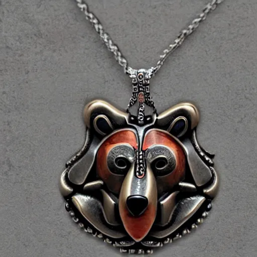 Image similar to jewelry inspired by the Haida Gwaii bear spirit, high detail, product photo