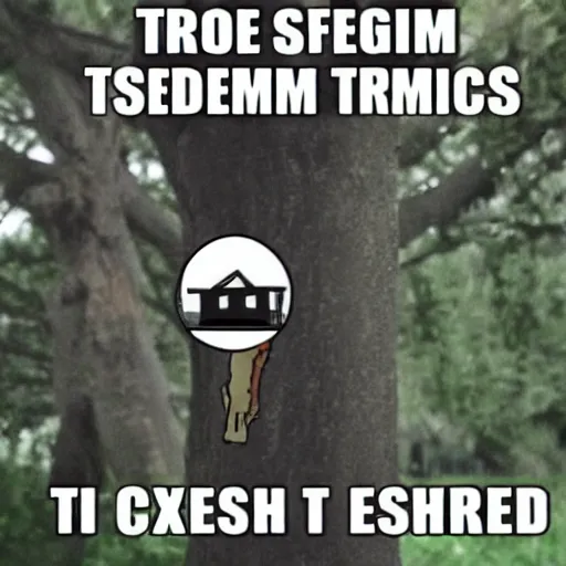 Image similar to tree committing tax fraud and getting caught meme