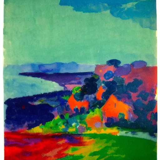 Prompt: a painting by emil nolde