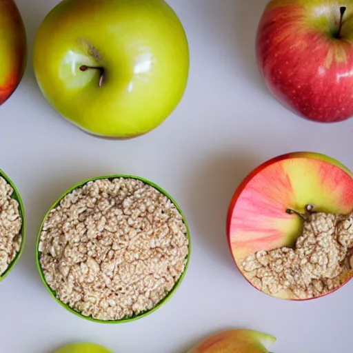 Image similar to apple made out of oatmeal