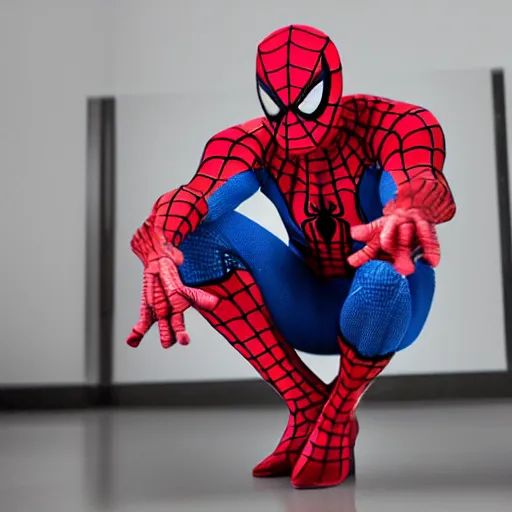 Prompt: Spiderman created by Tesla company
