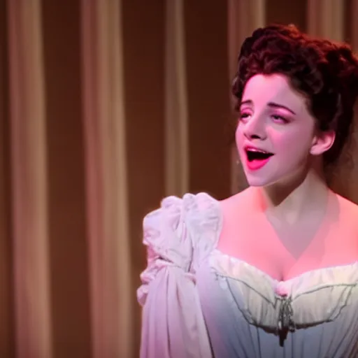 Prompt: christine daae singing all i ask of you