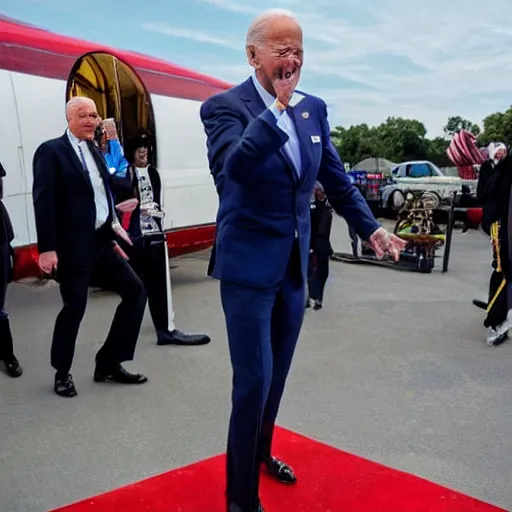 Prompt: joe biden partying like a rock star.