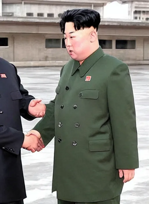 Prompt: “Kim Jong-Un with long hair.”