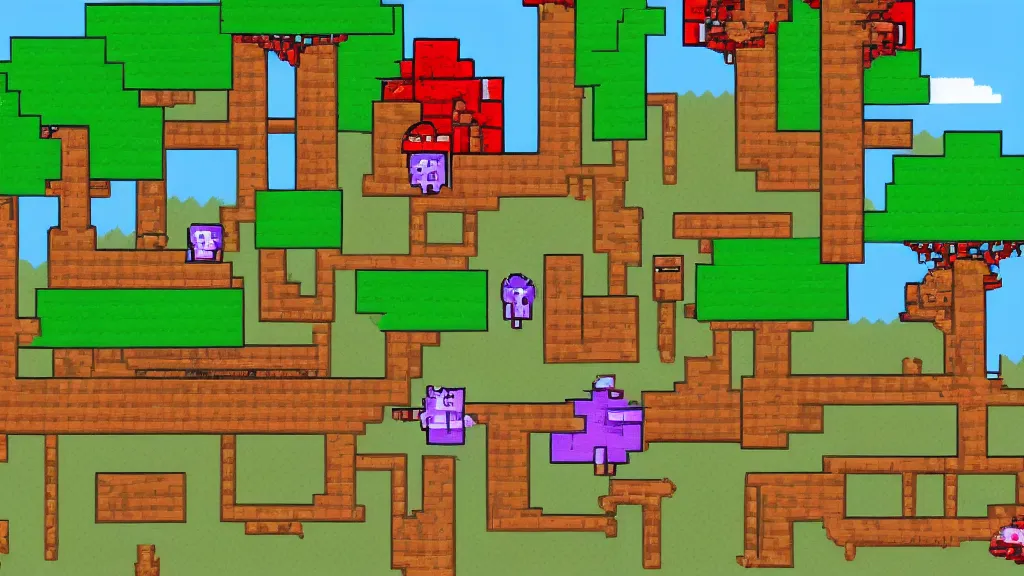 Prompt: 8 - bit unseemly grove stuff tugs