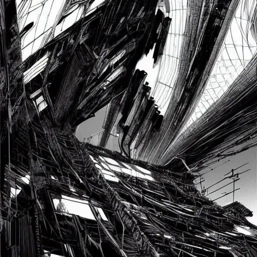 Image similar to piece of tsutomu nihei architecture