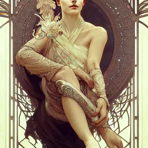 Image similar to Mathematic equations, fantasy, intricate, elegant, highly detailed, digital painting, artstation, concept art, matte, sharp focus, illustration, art by Artgerm and Greg Rutkowski and Alphonse Mucha