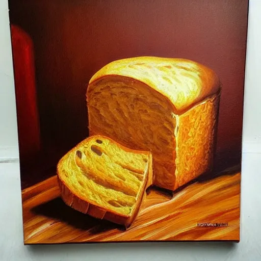 Image similar to 🍞🍞🍞👹, high quality oil painting