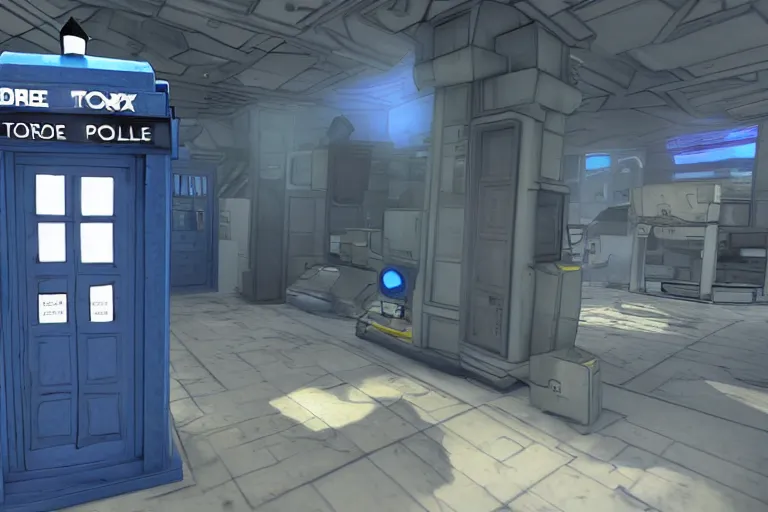 Image similar to tardis in portal 2