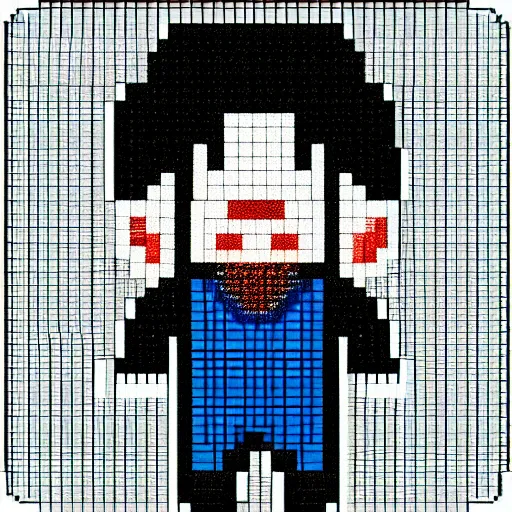 Prompt: Terry Biogard, Pixel Art