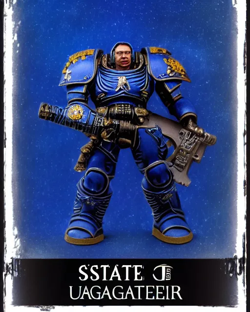 Image similar to Astartes Space Marine Ultramarine by Louis Daguerre