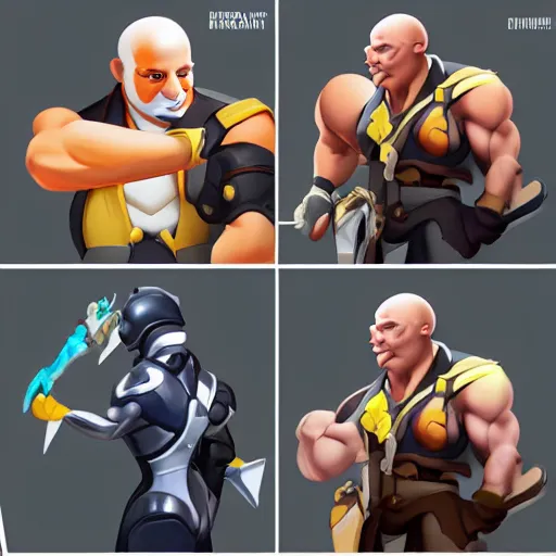 Prompt: mr. clean overwatch hero concept character, trending on artstation