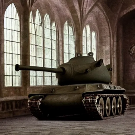 Image similar to Photo of a tank in Hogwarts common room