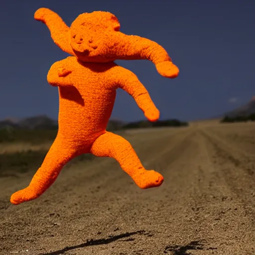 Image similar to a cheeto hitting earth at the speed of light