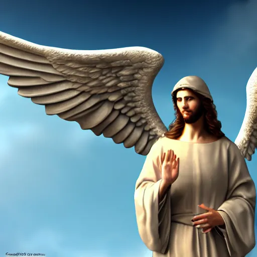 Image similar to biblically accurate depiction of an angel, 4 k, high resolution, still, landscape, hd, dslr, hyper realistic