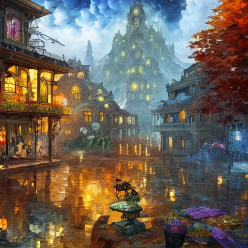 Prompt: gemstone city cryengine render by android jones, james christensen, rob gonsalves, leonid afremov and tim white