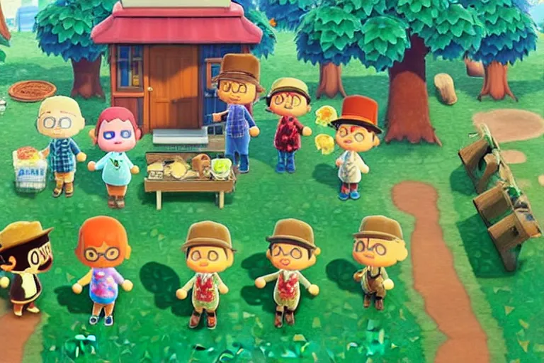 Image similar to a still of an animal crossing movie directed by woody allen in 2 0 0 3