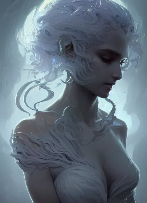 Image similar to a cute shadow elemental, with fingers, fantasy, intricate, elegant, highly detailed, digital painting, artstation, concept art, wallpaper, smooth, sharp focus, illustration, art by artgerm and greg rutkowski and alphonse mucha