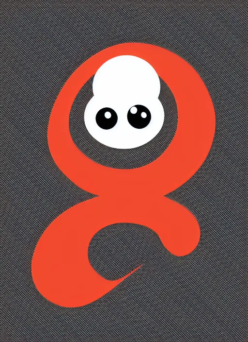 Image similar to a cute worm, digital art, iconic icon, 2 d vector logo, cartoon