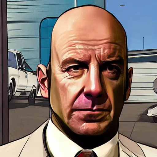 Prompt: Howard Hamlin from Better Call Saul as a GTA character portrait, Grand Theft Auto, GTA cover art