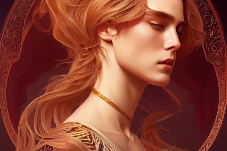 Image similar to symmetry!! intense fanart of acotar protagonist, intricate, elegant, highly detailed, my rendition, digital painting, artstation, concept art, smooth, sharp focus, illustration, art by artgerm and greg rutkowski and alphonse mucha