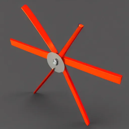 Image similar to 3 d model of a spinner for chopping on a pike,