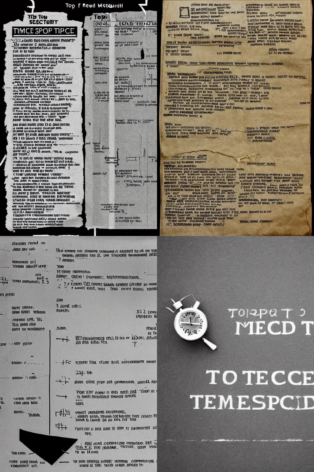 Prompt: redacted top secret instructions to build a time machine