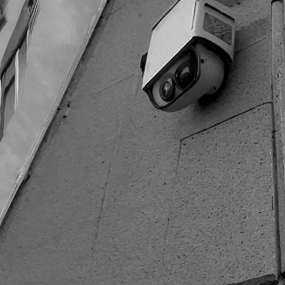 Image similar to giant snail caught sneaking around on cctv, surveillance footage