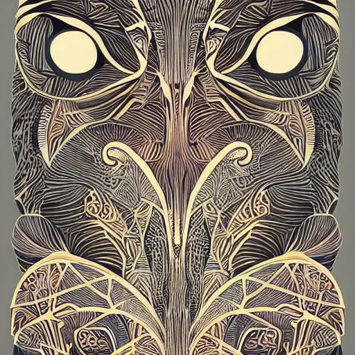 Image similar to A highly stylized conceptual art 4k shaded, finely detailed, matte illustration with intricate patterns of two abstract expressionist cats , their bodies intertwined together in the style of Kandinksy