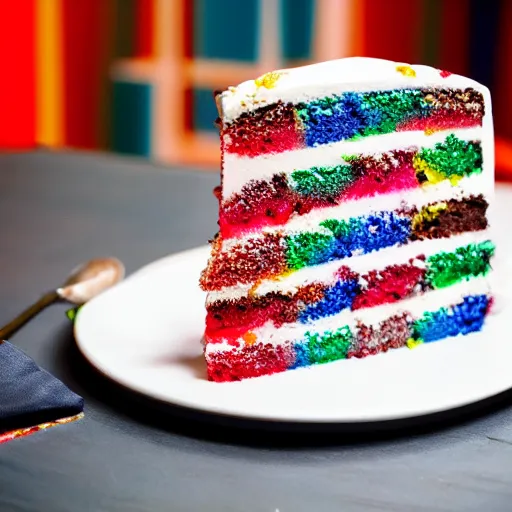 Image similar to high resolution photo of candy cake, michelin star, very tasty, food photography, instagram, trending