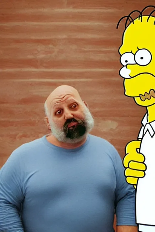 Image similar to homer simpson in real life