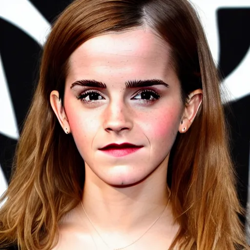Prompt: Emma Watson wearing extremely thick glasses, hyper realistic, 8k